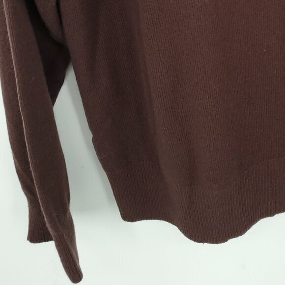 VTG Ton Reve 100% Cashmere Turtleneck Sweater L Brown - Picture 8 of 14